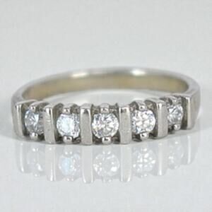Vintage JED Designer Sterling Silver 925 CZ Ring Size 6.5 Statement Jewelry